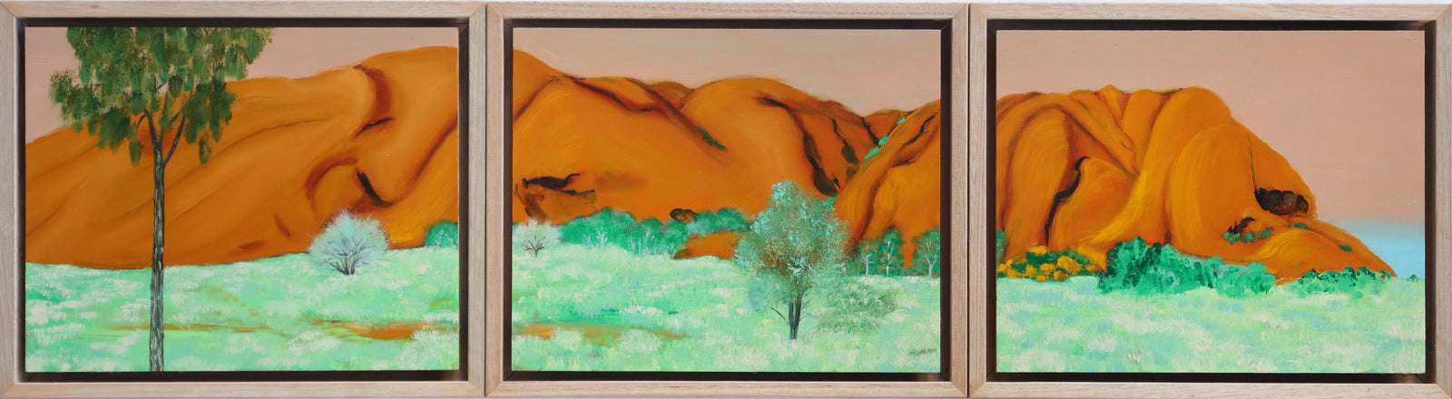 Uluru - Oil on Board - 870x240mm