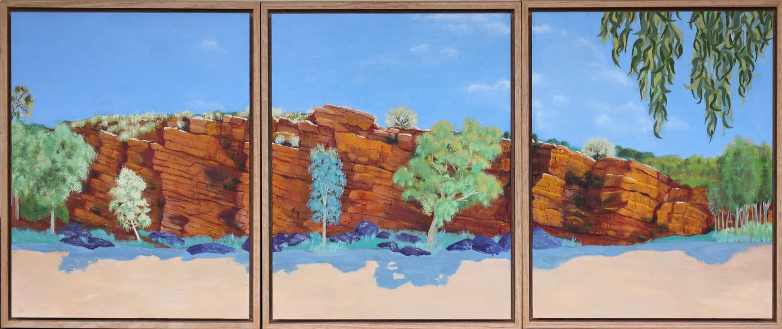 Trephina Gorge - Oil on Board - 1170x490mm