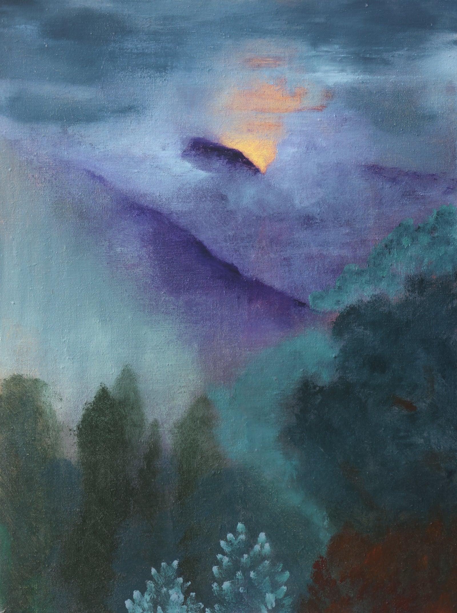 Buckrabendinni Nightscape - Oil on Linen - 460x615mm