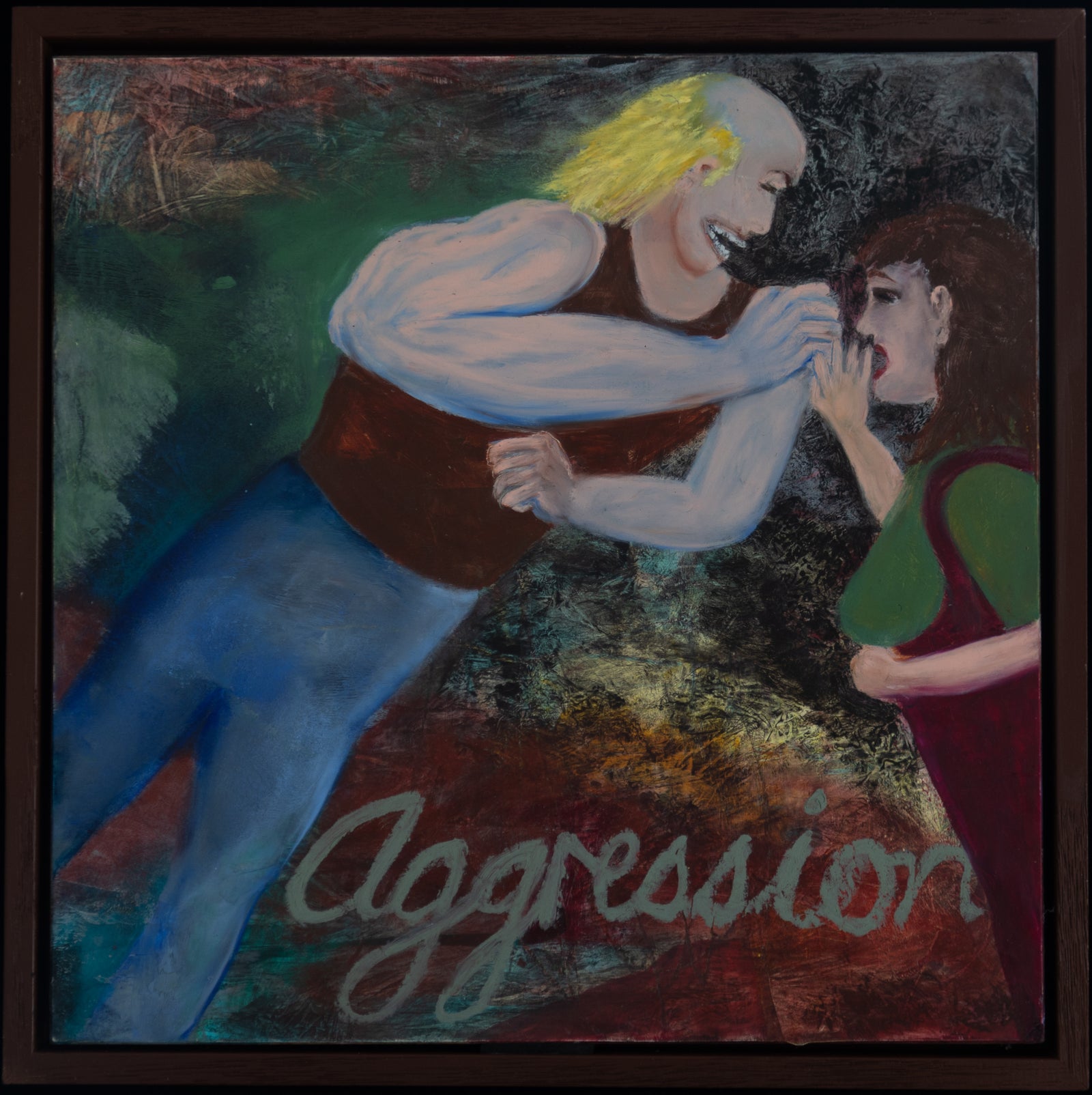 Eight Deadly Sins: Aggression - Oil Paint & Oil Pastel on Board - 335 x 335mm