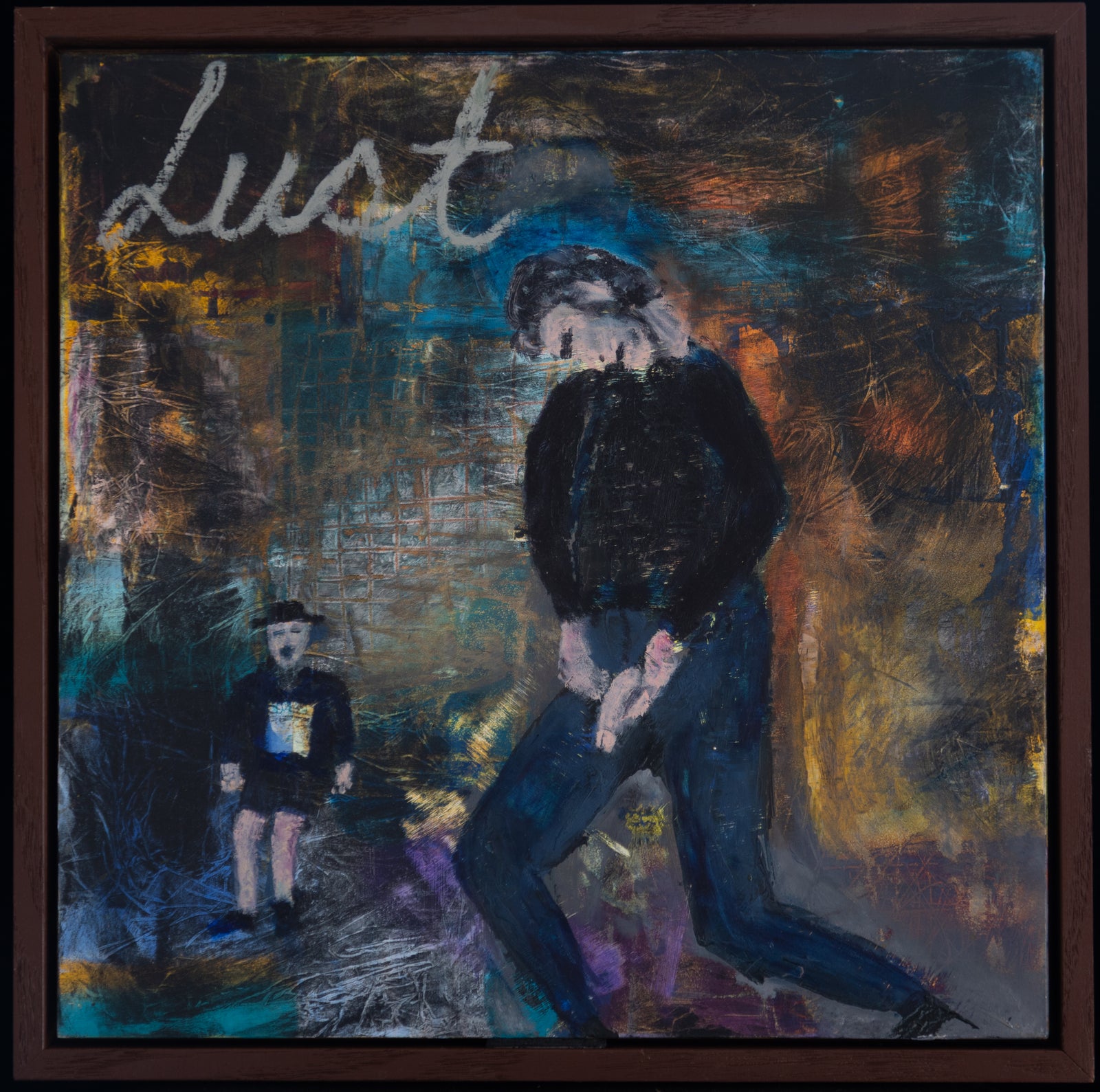 Eight Deadly Sins: Lust - Oil Paint & Oil Pastel on Board - 335 x 335mm