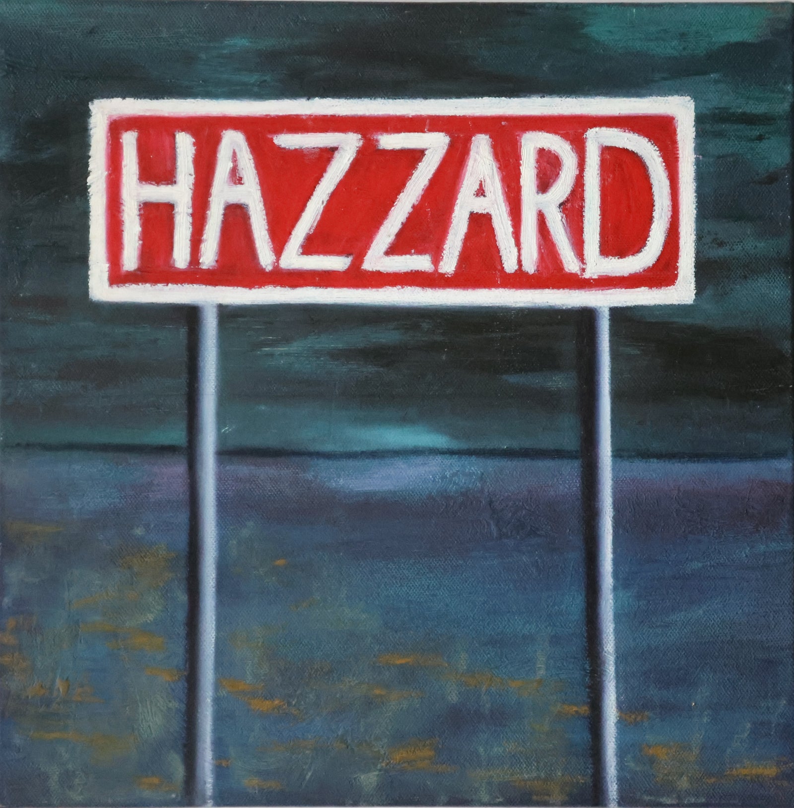 Hazzard - Oil & Oil Pastel on Canvas - 300 x 300mm