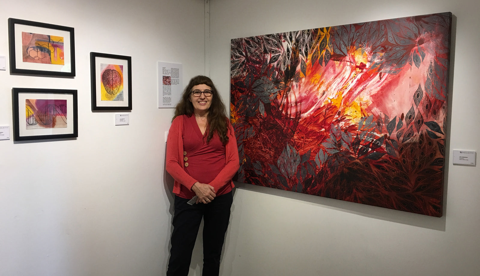 Corporeal Exhibition Opening - Artist + Paintings In Situ