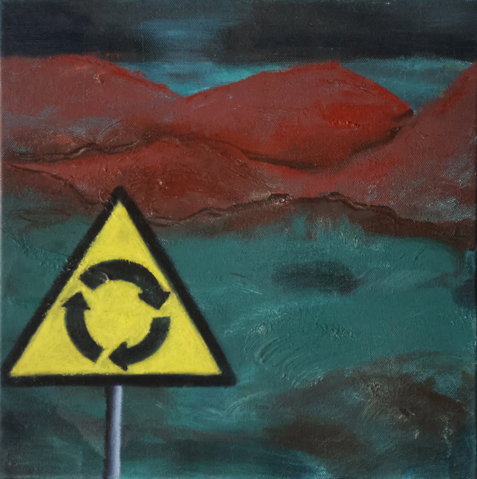 Roundabout - Oil & Oil Pastel on Canvas - 300 x 300mm