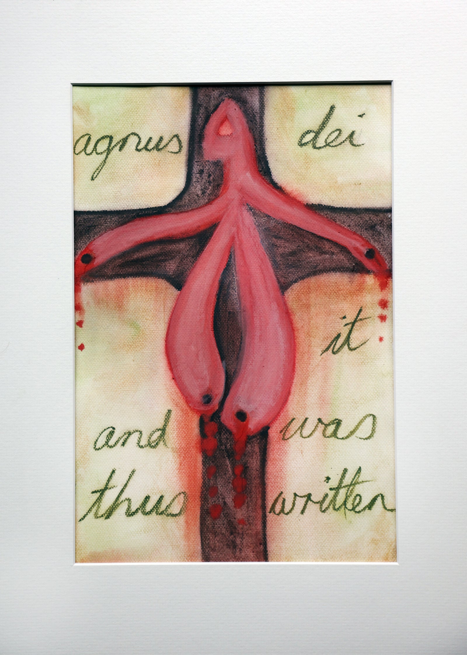 Agnus Dei - Guache & Watercolour Pastel on Arches  - 320 x 440 mm - SOLD