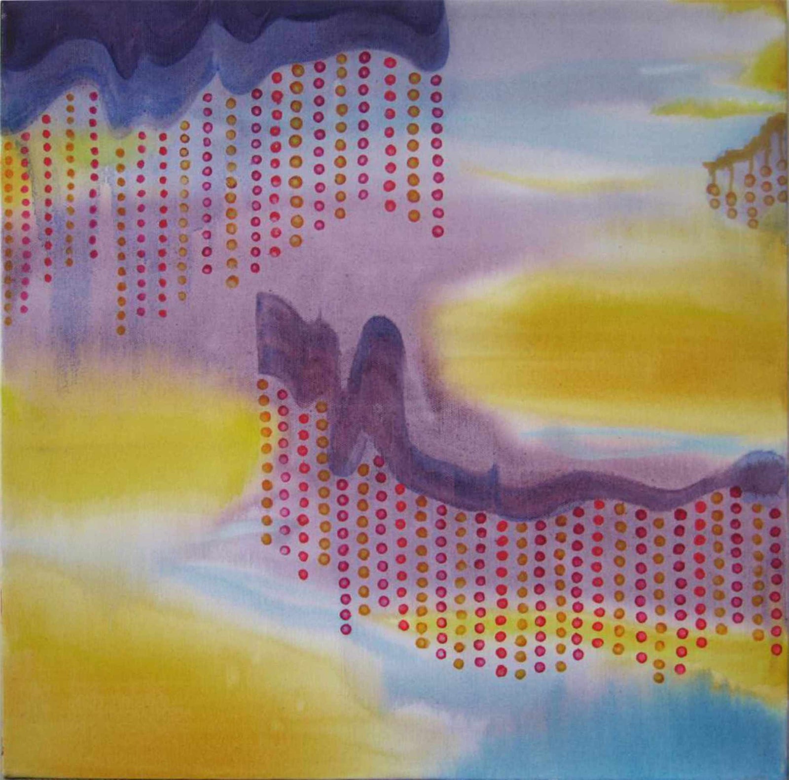 Beach Bach Estuary - Polymer on Canvas - 460 x 460mm