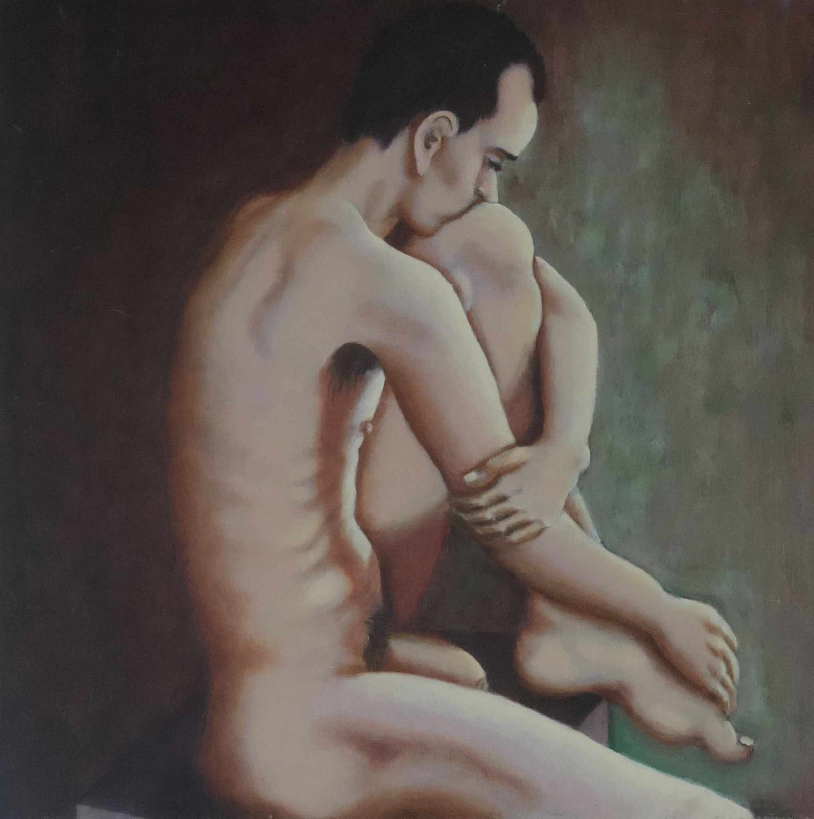 Bryn Contemplating - Oil on Linen - 610 x 610mm