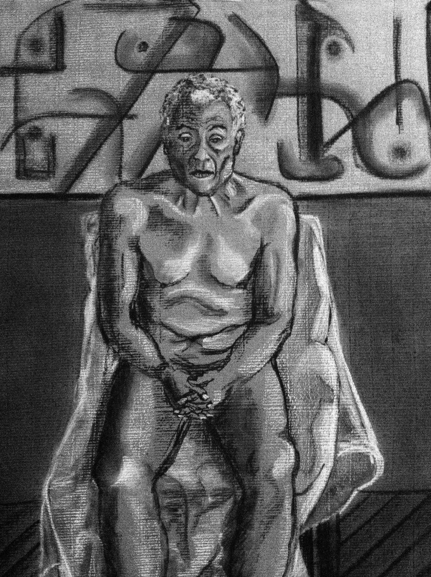 Harold -  & Charcoal on Arches -  600 x 840mm