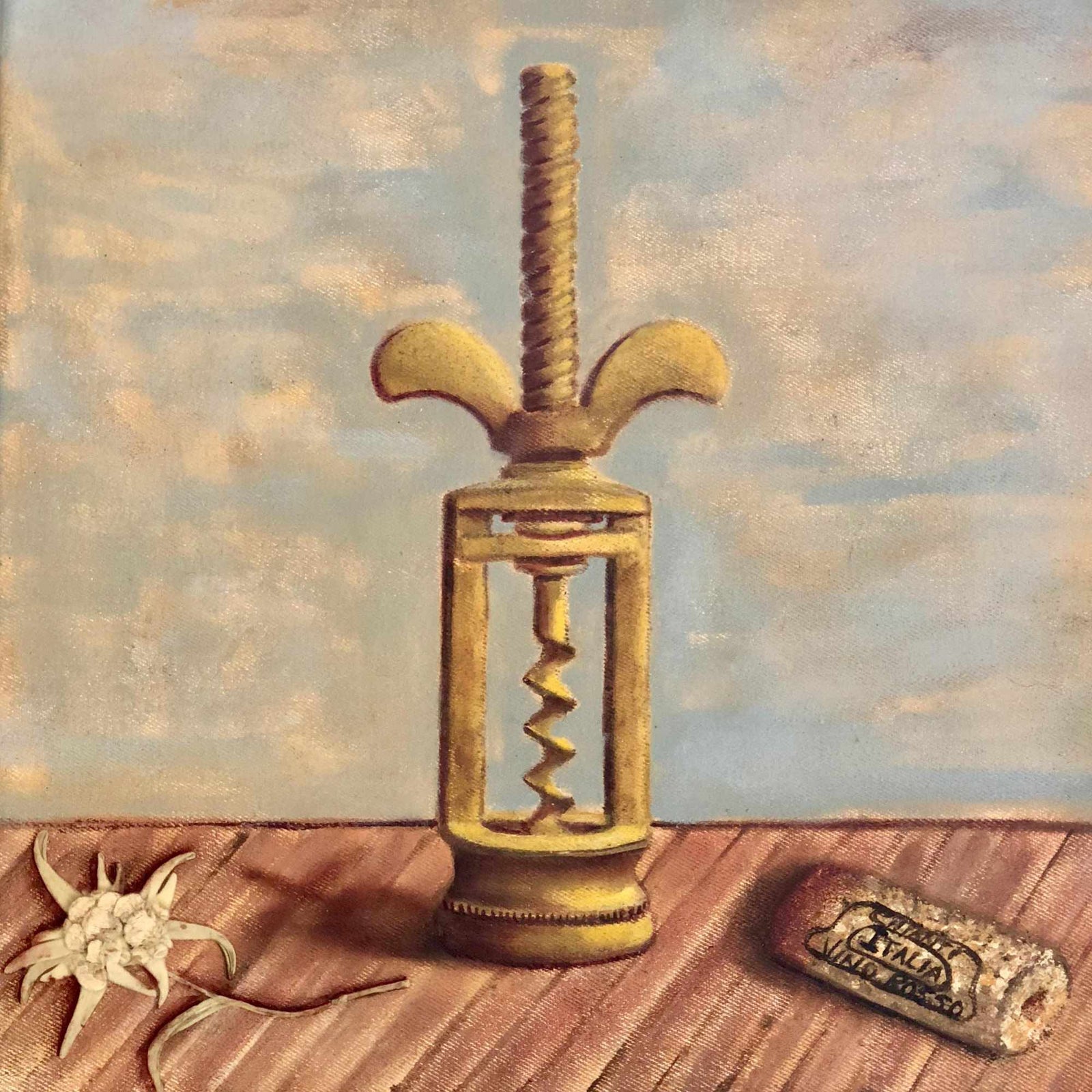 Nonnas Cork Screw - Oil on Canvas - 300 x 300mm - SOLD