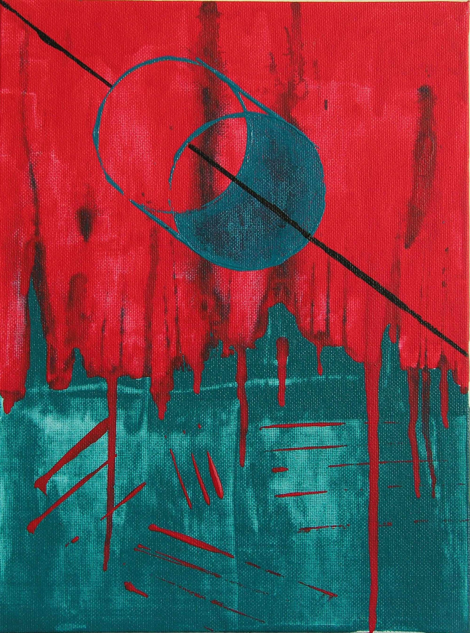 Pierced - Polymer on Canvas - 300 x 420mm