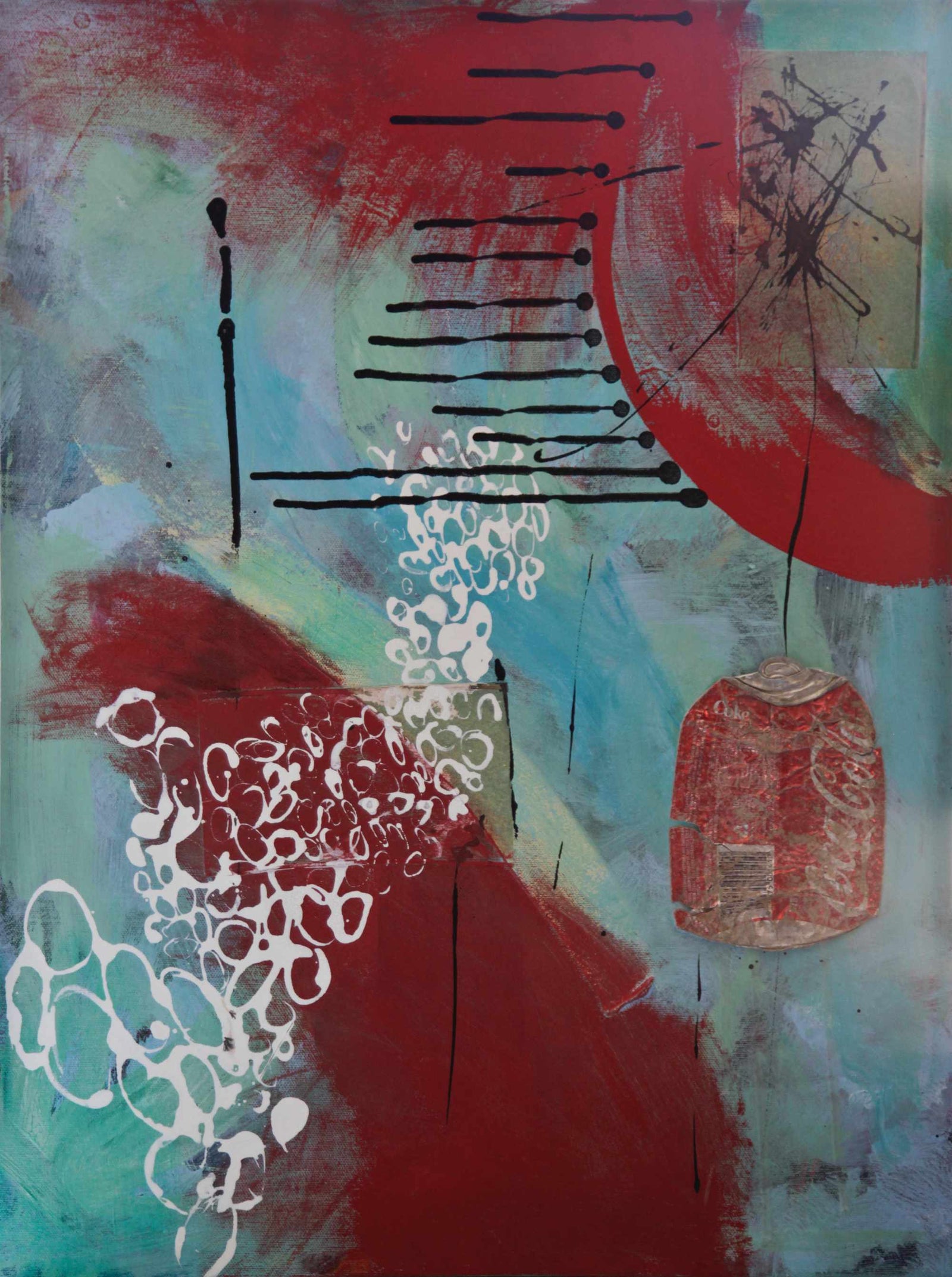 Quench II - Polymer & Mixed Media on Canvas -  460 x 605mm