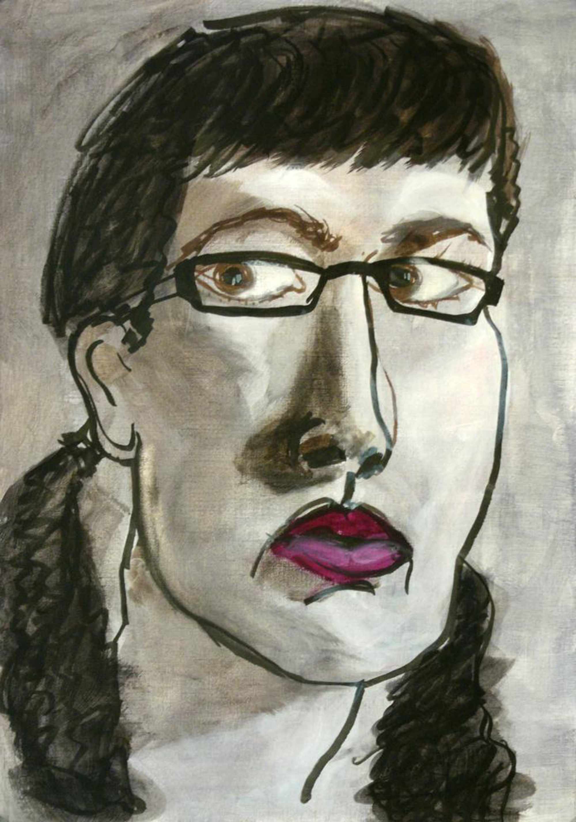 Self Portrait 2008 - Mixed Media on Arches - 300 x 420mm