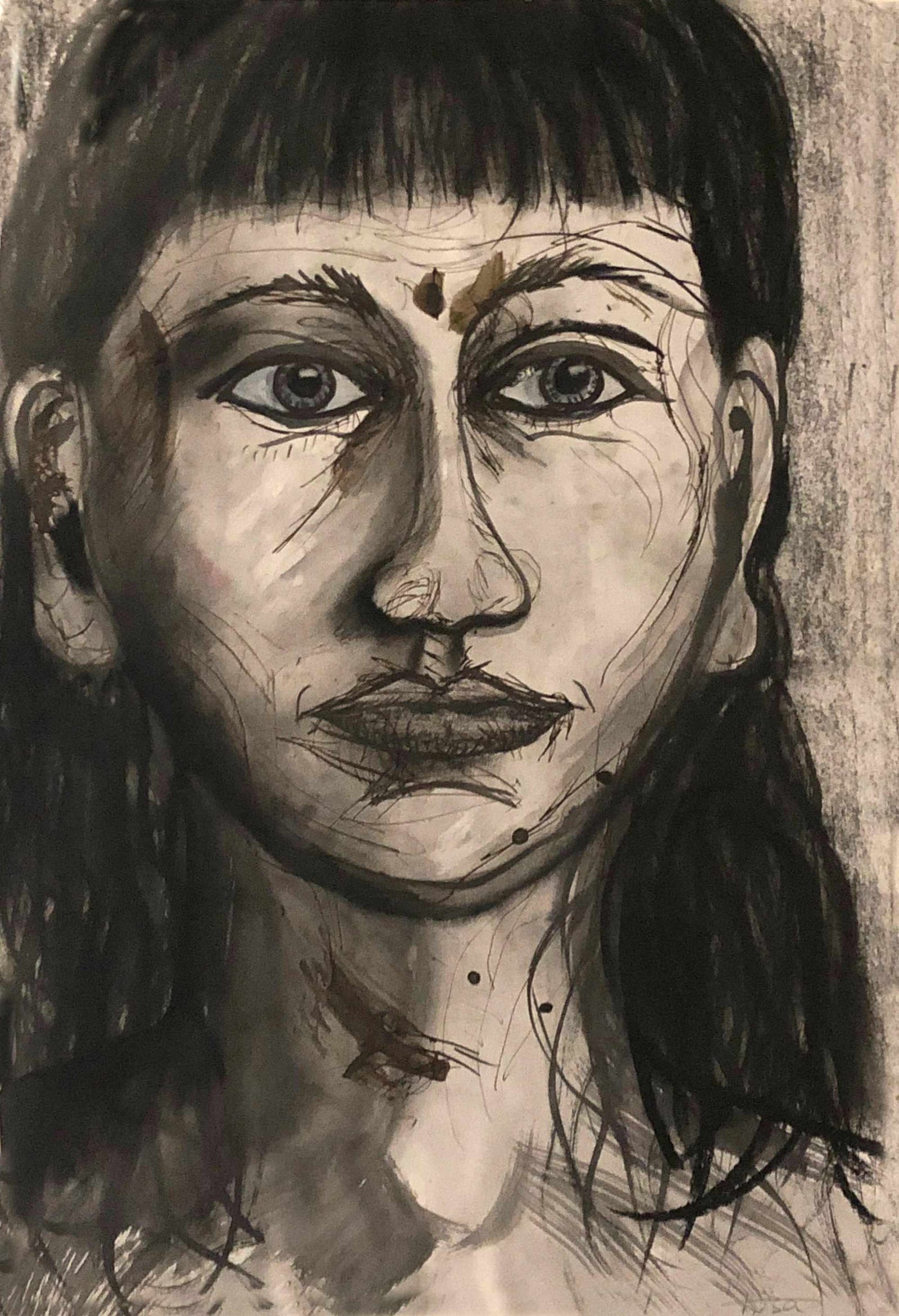 Self Portrait 2010 - Mixed Media on Cartridge - 300 x 420mm