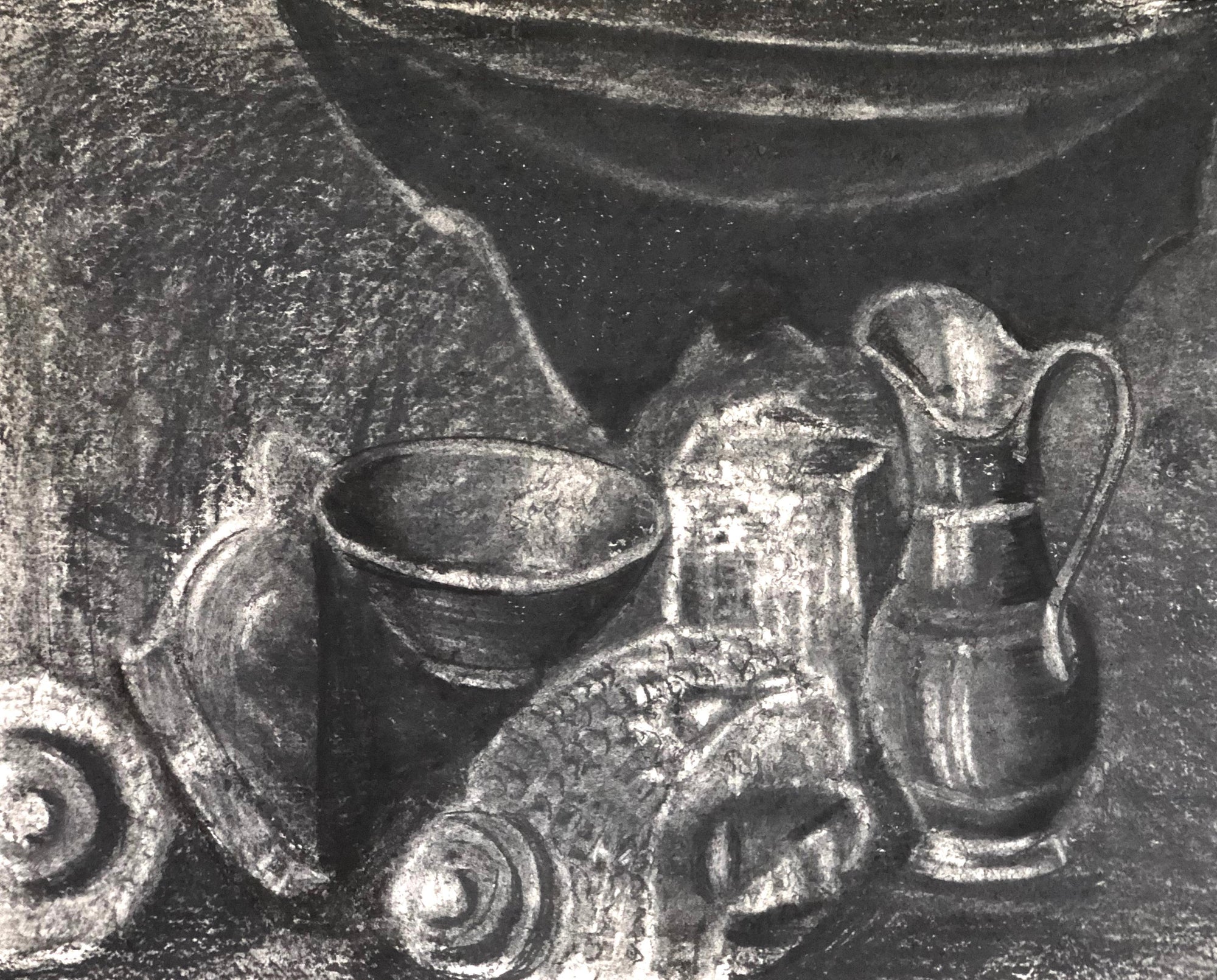 Still Life in Charcoal - Charcoal on Arches - 600 x 420mm