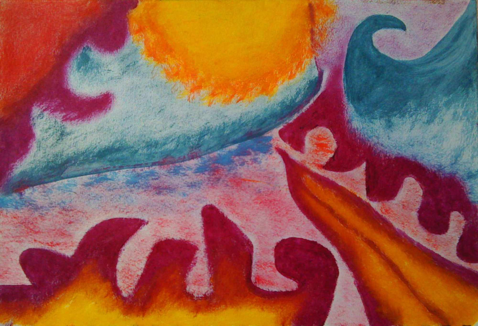 Summer - Oil Pastel on Canvas - 300 x 240mm