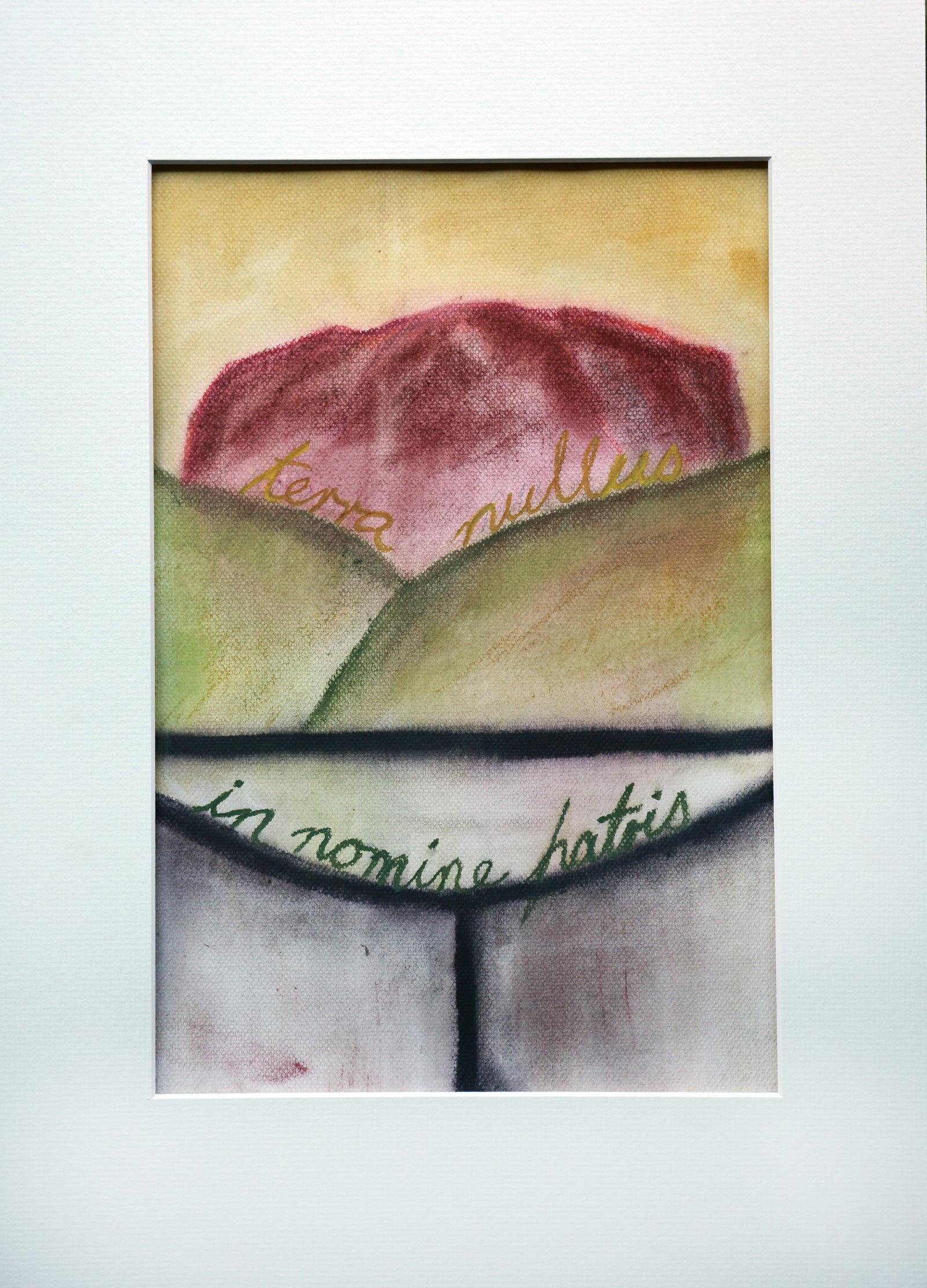Terra Nullius In Nomine Patris - Guache & Watercolour Pastel on Arches  - 320 x 440 mm
