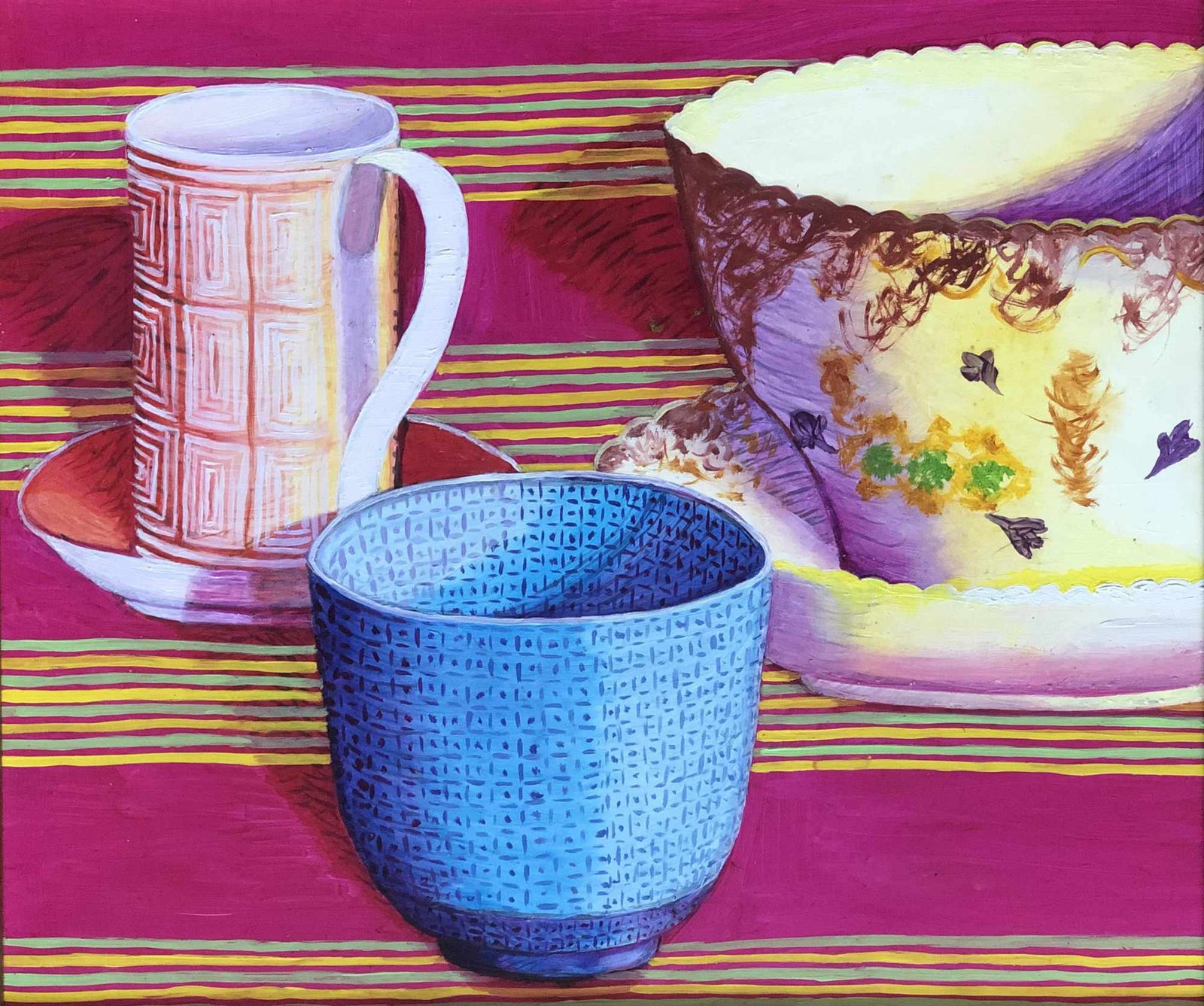 Three Vessels - Oil on Board - 350 x 300mm