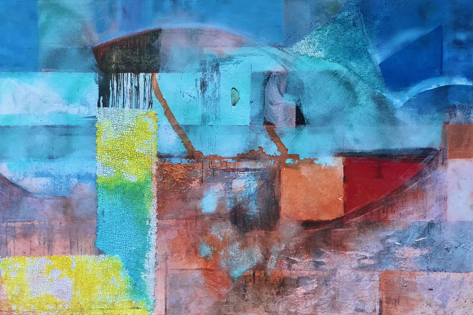 Urban Kaleidoscope I - Polymer & Mixed Media on Canvas - 760 x 510mm