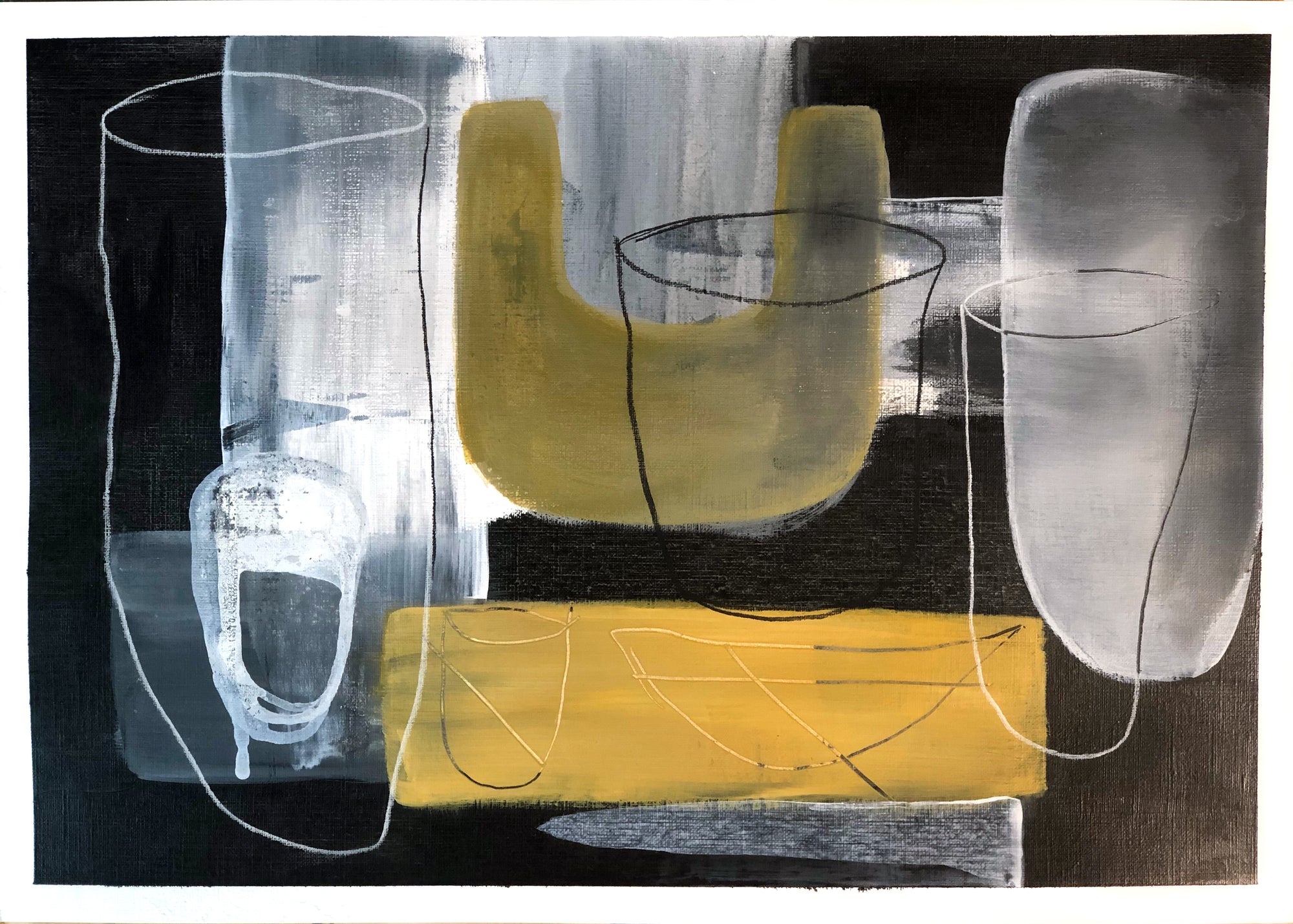 Vessel I - Acrylic Polymer, Guache & Watercolour Pastel on Arches  - 440 x 320 mm - SOLD
